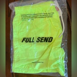 FullSend Neon Yellow Swim Trunks